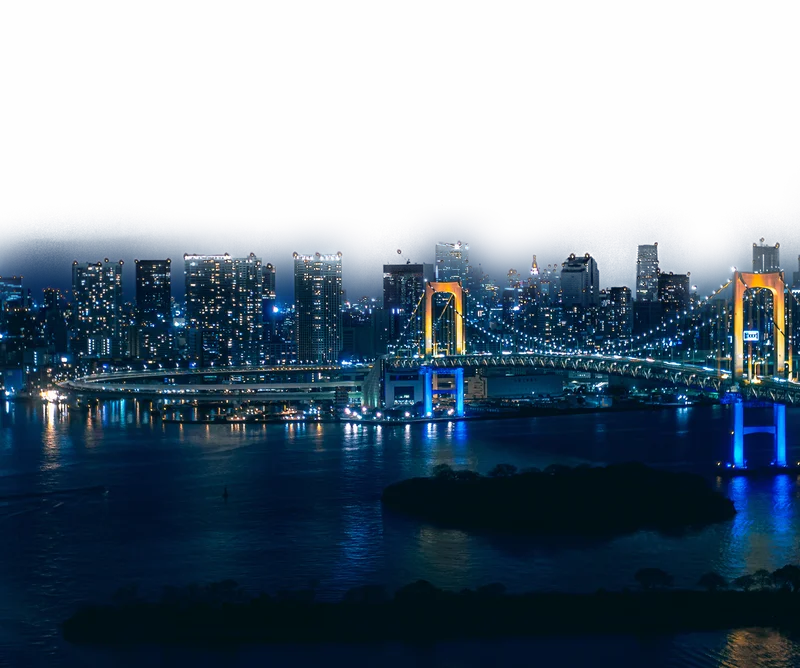 Rainbow Bridge night view